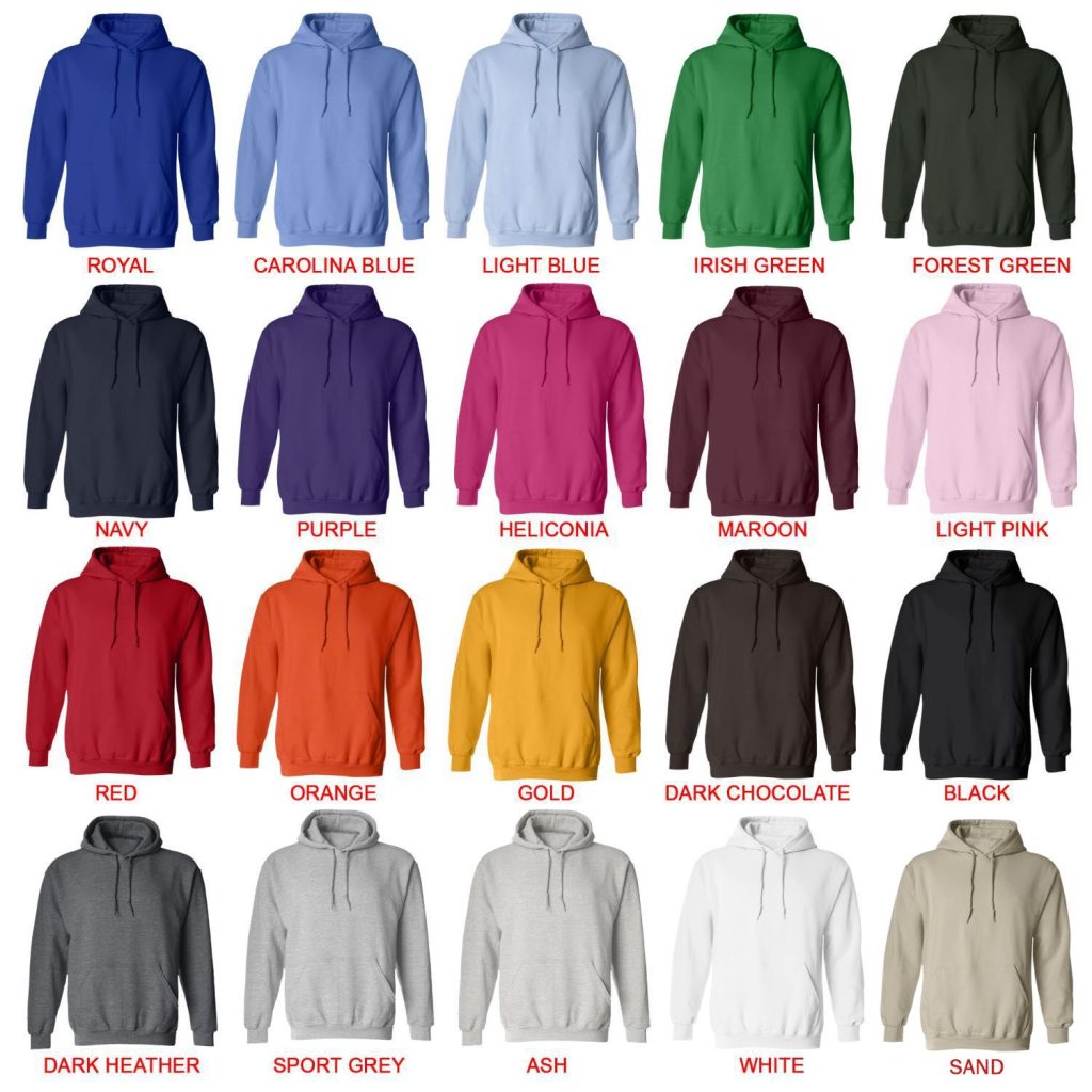 hoodie color chart - Gojira Merch